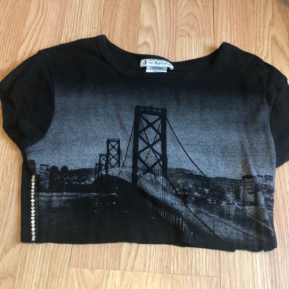 Black printed shirt